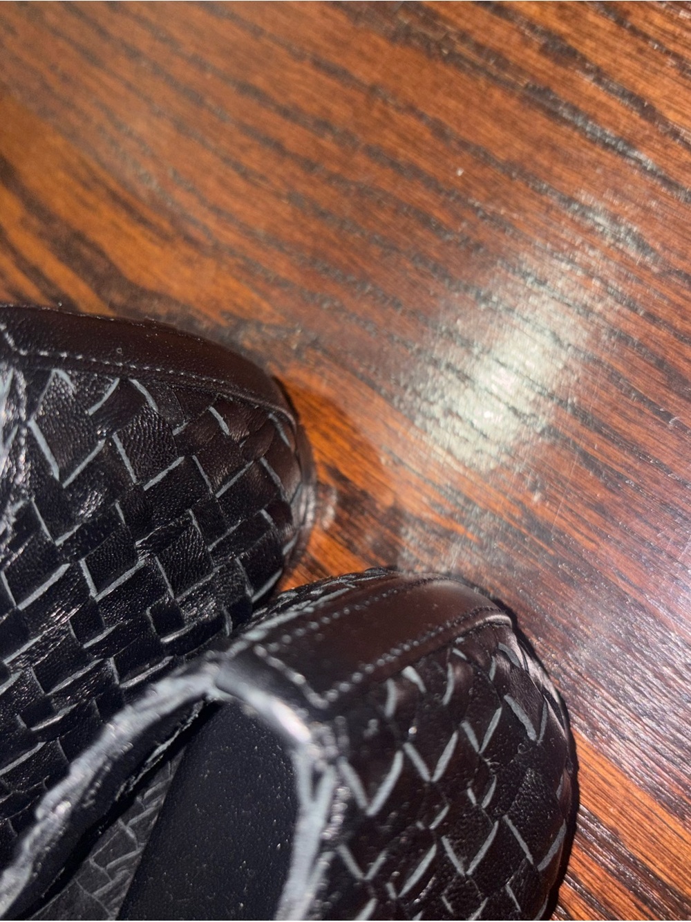 Massimo Dutti Black Woven Leather Ballet Flats - Picture 8 of 13